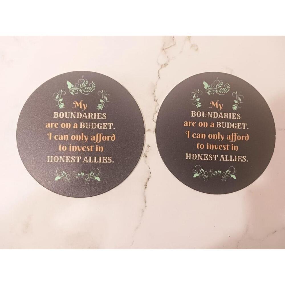 Coasters With Quotes Set Of 2